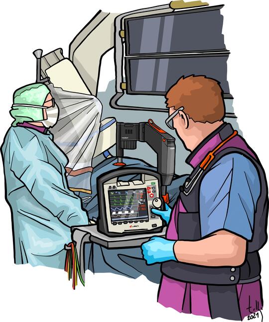 synchronisierte CPR im Herzkatheterlabor