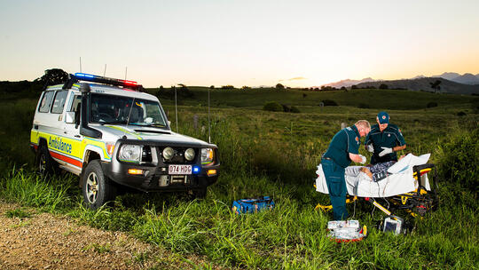 Versorgung einer Patientin.