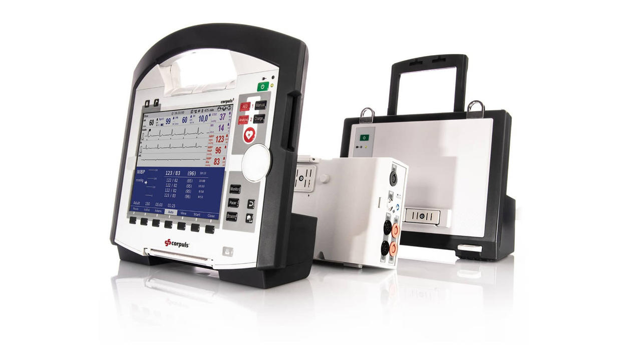 corpuls3 Module: Monitoreinheit, Patientenbox und Defibrillator/Schrittmacher